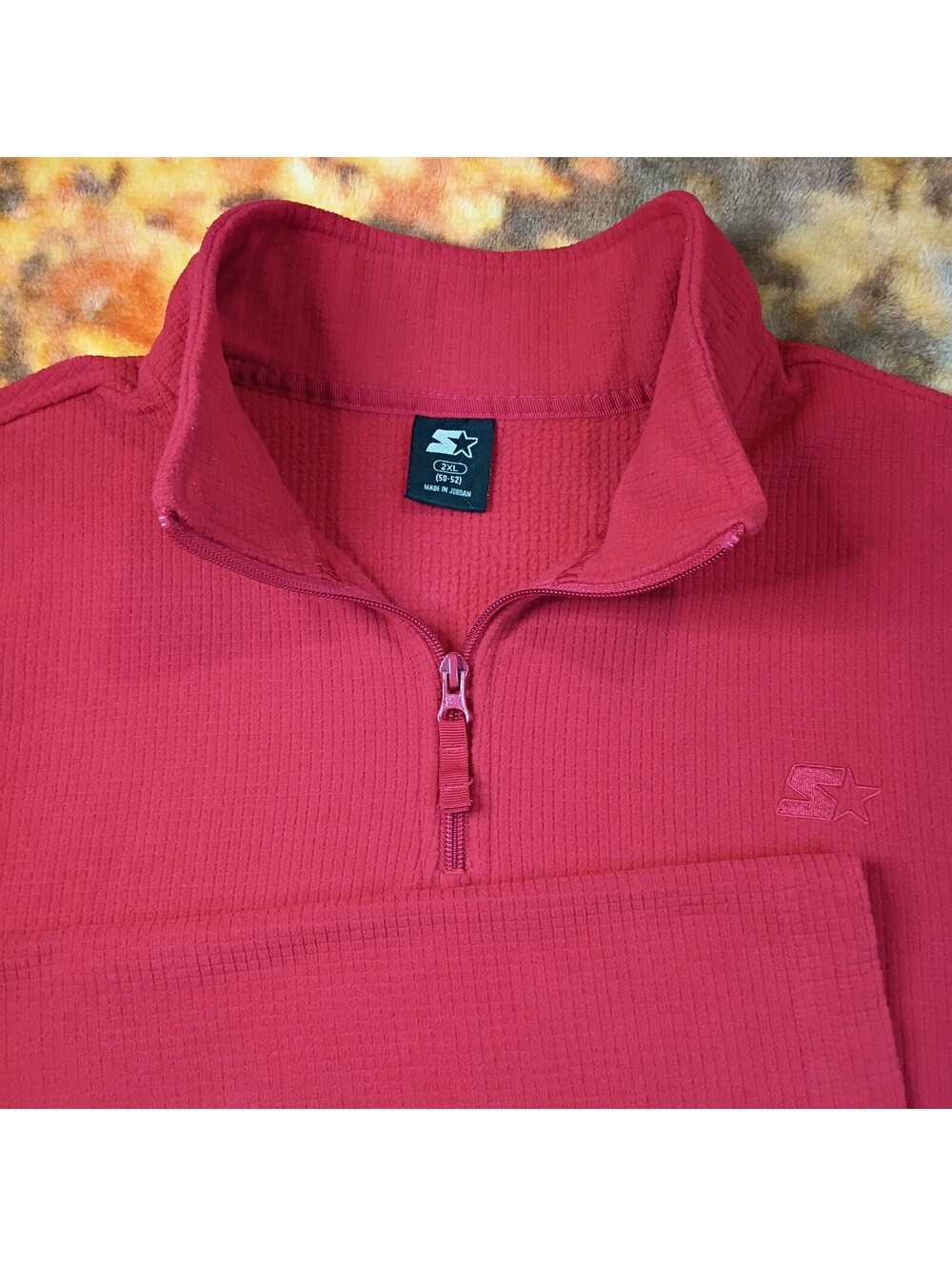 Starter Red Quarter Zip Pullover Sweatshirt